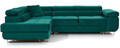 Coltar extensibil stanga 4 locuri, ELTAP, Anton, 272x203x85 cm, lemn/poliester, verde inchis