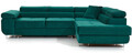 Coltar extensibil dreapta 4 locuri, ELTAP, Anton, 272x203x85 cm, lemn/poliester, verde inchis