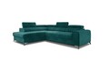 Coltar extensibil stanga 4 locuri, ELTAP, Lau-14, Laurence, 278x205x92 cm, lemn/poliester, verde deschis