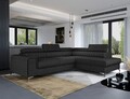 Coltar extensibil dreapta 4 locuri, ELTAP, Lau-32, Laurence, 278x205x92 cm, lemn/poliester, graphite inchis