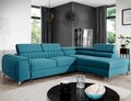 Coltar extensibil dreapta 4 locuri, ELTAP, Lau-45, Laurence, 278x205x92 cm, lemn/poliester, turcoaz