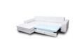 Coltar extensibil stanga 4 locuri, ELTAP, Sorento, 296x194x78 cm, lemn/poliester, mustar/alb