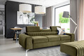 Canapea extensibila 3 locuri, ELTAP, SO-LAU-33NU, Laurence, 261x97x105 cm, lemn/poliester, verde olive
