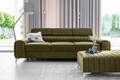 Canapea extensibila 3 locuri, ELTAP, SO-LAU-33NU, Laurence, 261x97x105 cm, lemn/poliester, verde olive