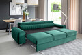 Canapea extensibila 3 locuri, ELTAP, SO-LAU-35NU, Laurence, 261x97x105 cm, lemn/poliester, verde inchis