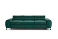 Canapea extensibila 3 locuri, ELTAP, SO-LAU-35NU, Laurence, 261x97x105 cm, lemn/poliester, verde inchis