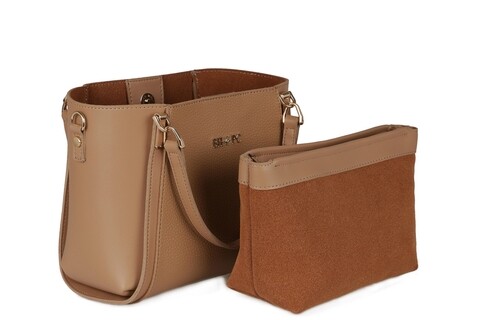 Geanta Beverly Hills Polo Club, 611, piele ecologica, camel