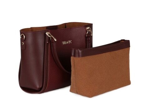 Geanta Beverly Hills Polo Club, 611, piele ecologica, visiniu