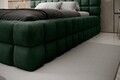 Pat tapitat cu somiera si lada depozitare, 140x200 cm, ELTAP, BE-DIZ-MET-35AMO, Dizzle, metal/poliester, verde