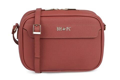 Geanta Beverly Hills Polo Club, 118, piele naturala, corai