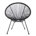 Scaun pentru gradina Acapulco Fiesta, Homla, 70x73x80 cm, metal/plastic, negru