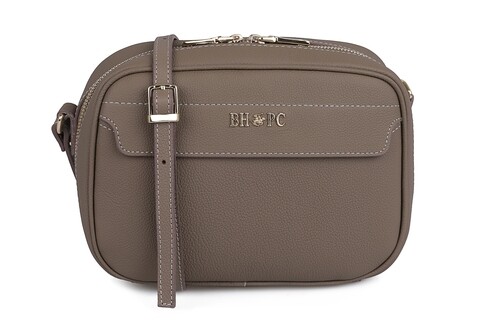 Geanta Beverly Hills Polo Club, 118, piele naturala, kaki