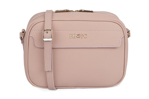 Geanta Beverly Hills Polo Club, 118, piele naturala, roz pudrat