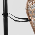 Leagan/balansoar gradina Nido, Homla, 106x104x184 cm, otel/ratan/poliester, natur