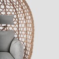Leagan/balansoar gradina Nido, Homla, 106x104x184 cm, otel/ratan/poliester, natur