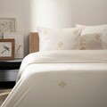 Lenjerie de pat King Size, Imbro, Homla, 3 piese, 200x220 cm, bumbac, bej