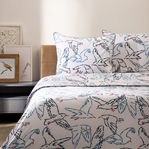 Lenjerie de pat King Size, Rangdar, Homla, 3 piese, 200x220 cm, bumbac, multicolor