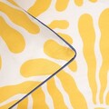 Lenjerie de pat dubla Maguti, Homla, 3 piese, 160x200 cm, bumbac, galben/alb