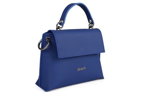 Geanta Beverly Hills Polo Club, 121, piele naturala, albastru