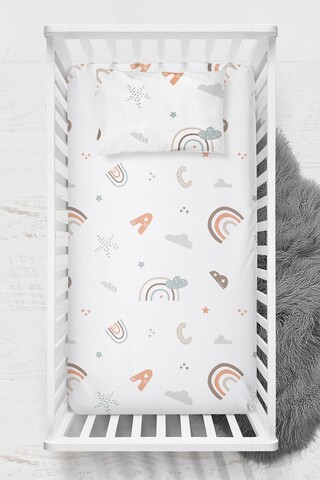 Set cearceaf de pat pentru copii, Abc, Wheeppo, Bumbac Ranforce