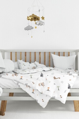 Lenjerie de pat pentru copii, Dinozor, Wheeppo, Bumbac Ranforce