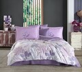 Lenjerie de pat dubla, L'essentiel Maison, Juillet, Liliac / Alb / Mov