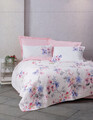 Set cuvertura matlasata Single, L'essentiel Maison, Jayda, Bumbac Ranforce, Pink / White / Purple