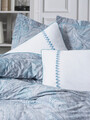 Lenjerie de pat dubla, L'essentiel Maison, Stilla, Albastru/Alb