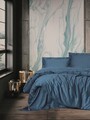 Lenjerie de pat pentru o persoana, Elegant - Blue, Cotton Box, Bumbac Satinat