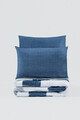 Lenjerie de pat dubla, Solito - Indigo Blue, Cotton Box, Bumbac Ranforce