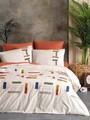 Lenjerie de pat dubla, Katy - Cinnamon, Cotton Box, Bumbac Ranforce