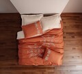 Lenjerie de pat dubla, Tiva - Beige, Cotton Box, Bumbac Ranforce