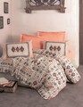 Lenjerie de pat pentru o persoana, Kateri - Salmon, Cotton Box, Bumbac Ranforce 