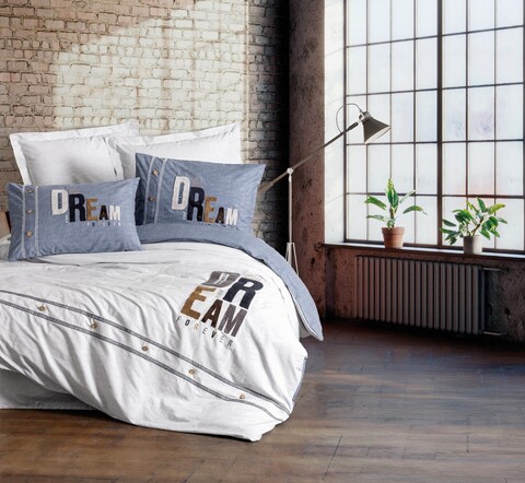 Lenjerie de pat pentru o persoana, Forever - Grey, Cotton Box, Bumbac Ranforce