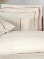 Lenjerie de pat dubla, Banded - Orange, Cotton Box, 85% bumbac / 15% in