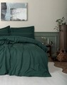 Lenjerie de pat dubla, Craft - Petrol Green, Cotton Box, Lyocell/Bumbac