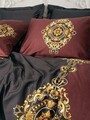 Lenjerie de pat dubla, Ebren - Anthracite, Cotton Box, Bumbac Satinat