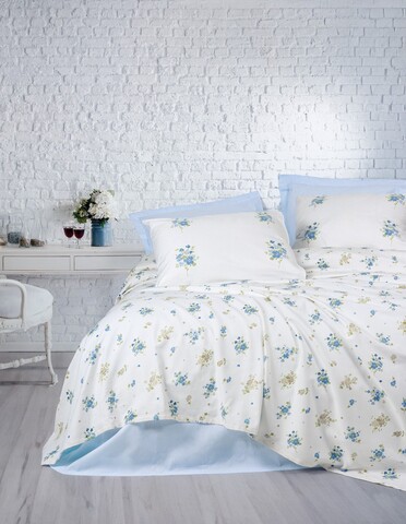 Set cuvertura pique dubla, L'essentiel Maison, Bellus, Albastru