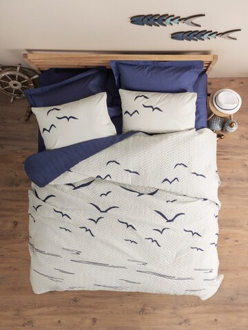 Set cuvertura matlasata Single, Larum - Dark Blue, Cotton Box, Bumbac Ranforce