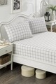 Set de pat dublu (cearceaf cu elastic si perne) 3 piese, L'essentiel Maison, Artus, Gri