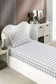 Set de pat pentru o persoana (cearceaf cu elastic si perna) 2 piese, L'essentiel Maison, Artus, Negru