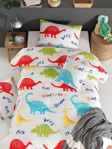 Set cuvertura Single 160x220 cm, 2 piese, L'essentiel Maison, Dinazorus, Alb
