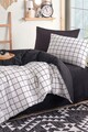 Lenjerie de pat pentru o persoana, L'essentiel Maison, Artus, 65% bumbac/35% poliester, Negru