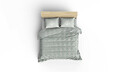 Set cuvertura pique Single, L'essentiel Maison, Pure, Sea Green / White