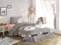 Set cuvertura pique Single, L'essentiel Maison, Tavşancık, Bumbac, Grey / Brown / Beige / Black / Pink