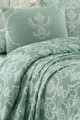 Set cuvertura pique dubla, L'essentiel Maison, Pure, Sea Green / White