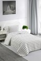 Cuvertura Single 155x200 cm, L'essentiel Maison, Artus, Alb/Negru