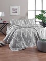 Cuvertura Single 155x200 cm, L'essentiel Maison, Olivia, Gri/Alb