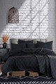 Cuvertura Single 155x200 cm, L'essentiel Maison, Solid, Negru