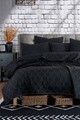 Cuvertura Single 155x200 cm, L'essentiel Maison, Solid, Negru